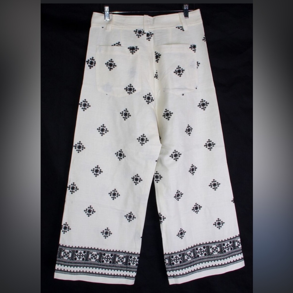 Zara Wide leg Linen Trousers Large Excellent Condition - Picture 6 of 9